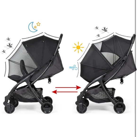 UniversalStrollerSunshade & Mosquito🦟2-in-1 UV ProtectionNetCover w 2-WayZipper - Picture 5 of 8